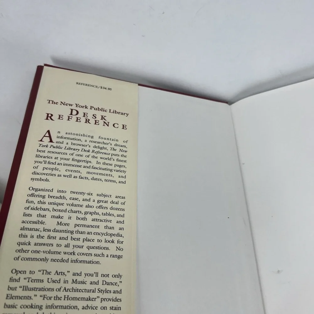 The‎ New York Public Library Desk Reference Hardcover First Edition